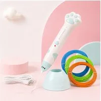 pedete 3D-Drucker 3D-Drucker-Stift 3D-Druckstift mit Sockel Keramik-Düse160-235°C, 3 von PLA-Filament, Kindergeschenk Diy Set 3D Stifte für Kinder