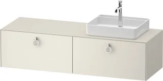 Duravit White Tulip Konsolenwaschtischunterbau wandhängend Nordic Weiß Seidenmatt 1600x550x408 mm -  WT4890R39390010