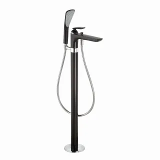 Kludi BALANCE Stand Wannenfüll- und Brause-Einhandmischer schwarzmatt/chrom, 525908775 525908775
