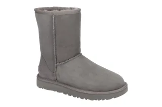 UGG 1016223 grey Classic Short II Damen Winterstiefel grau Echtleder Warmfutter