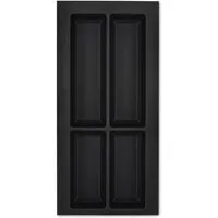 SO-TECH® Besteckeinsatz ORGA-BOX VII schwarz für z.B. Schüller und Schröder Küchen, für Schubladen mit 30 cm Breite, 226 x 474 mm