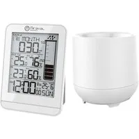 Miraval Klimamesser Design Funk-Wetterstation mit Regenmesser, (Inklusive Akku), Datumsanzeige LCD-Display Hygrometer