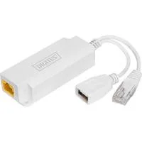 USB-A 5V PoE-Splitter weiß, 10/100Mbps