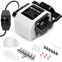 XERSEK Teichbelüfter 25W 3300L/H Aquarium Luftpumpe mit 6 Ausgängen Regelbare Belüfterpumpe, (mit 6 Luftsteine Sauerstoffpumpe, Sauerstoffpumpe für Gartenteiche)