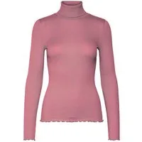 rosemunde Rollkragenshirt Beatha silk shirt mit Seide mit langen Ärmeln, gewellter Saum, Seidenmischung