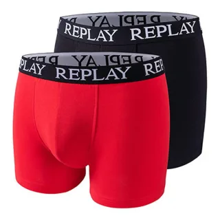 Replay - Boxershorts für Herren (2er-Pack) (Rot/Schwarz)