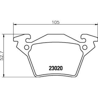 Hella Bremsbel?ge hinten Mercedes V-Klasse Vito