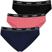 HUGO Slip Brief Stripe (3-St) mit umlaufenden Markenschriftzug