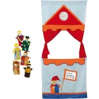 roba® Kasperltheater mit Handpuppen Türtheater (Set, 7-tlg)