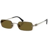 Miu Miu Sonnenbrille Miu Miu MU B50S Sonnenbrille Damen Gold Metall Braune Gläser