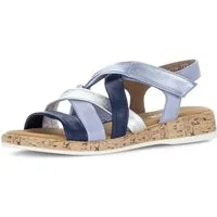 Gabor Rhodos Riemchensandale Sandalette, Sommerschuh im Kontrast-Look, G-Weite