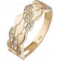 JOBO Fingerring, 333 Gold mit 26 Zirkonia