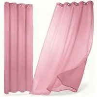 Beautex Gardine transparent Dolly, wählbar mit Kräusel- und Ösen- Aufhängung (2 St), Ösen, transparent