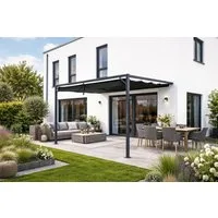 matrasa Pergola AURIS - Wandpergola Sonnenschutz Terrassendach mit Wandmontage, BxTxH: 300x300x225 cm, Moderner Sonnenschutz mit Wandmontage für Terrassen