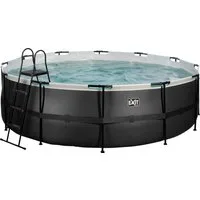 EXIT Framepool inkl. Sicherheitsleiter (Set, 4-tlg), ØxH: 450x122 cm, mit Kartuschenfilteranlage und Filterkartusche