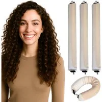 Dilara Lockenwickler 3er Set - Weiche Samt-Haarroller für natürliche & voluminöse Wellen, Schonend, biegsam & handgefertigt für gesunde Locken, ganz ohne Hitze