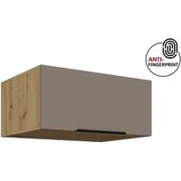 Küchen-Preisbombe Aufsatzschrank 80 cm Küche ARIA Sandgrau Küchenzeile Küchenblock Anti Fingerprint