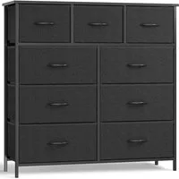 SURFOU Schubkastenkommode Kommode Stoff 9 Schubladen Sideboard Mehrzweckschrank (Schubladenschrank), für Schlafzimmer Wohnzimmer, Kinderzimmer, Flur, Aufbewahrungsschrank