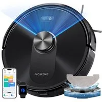 Proscenic Saugroboter 8000Pa, 200 min, 64dB, 360°-LiDAR-Navigation, beutellos, mit Alexa, Google Home, Siri, IFTTT und der App (Upgrade vom Q8)