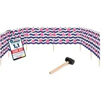 Garronda Windschutz Strand Sichtschutz 8m lang mit Gummihammer Garten Meer GAEX001