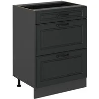 Vicco Unterschrank R-Line, Anthrazit Landhaus/Anthrazit, 60 cm mit Schubladen, ohne Ar... (1-St)