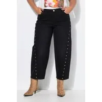 Studio Untold Regular-fit-Jeans Barrel-Jeans Ballon-Legs High Waist Schmucknieten