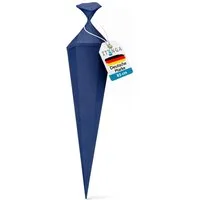 itenga Schultüte itenga Bastelschultüte mit Verschluss BLAU 6eckig 85cm