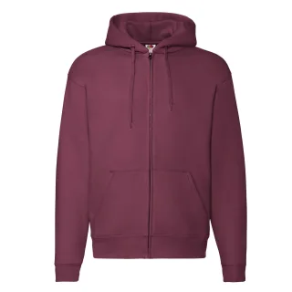 Fruit of the Loom - "Premium" Hoodie mit durchgehendem Reißverschluss für Herren (Burgunderrot)