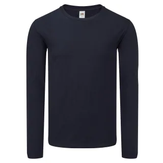 Fruit of the Loom - "Iconic" T-Shirt für Herren/Damen Unisex Langärmlig (Marineblau)