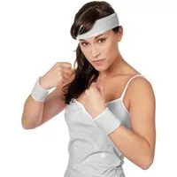 Metamorph Schweißband Schweißband Set weiß, Egal ob Tennis, Aerobic oder Trimm-Dich-Pfad: in den 80er ging Sport n