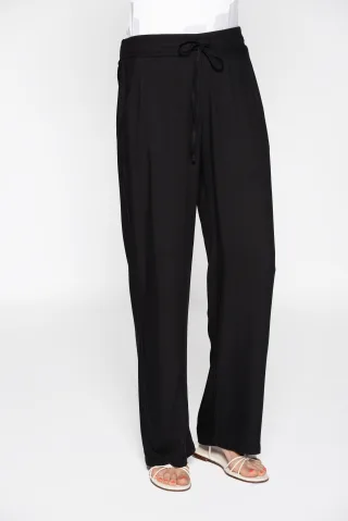 CLARINA - Hose, uni schwarz - Gr. - 46
