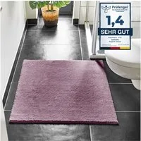 Andiamo Badematte Arezzo, Badvorleger, Badezimmer Teppich, Duschvorleger, Höhe 16 mm, rutschhemmend beschichtet, schnell trocknend, fußbodenheizungsgeeignet, Polyester, rechteckig, Uni Farben, weich & kuschelig, auch in rund & als 2er Set erhältlich