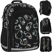Starpak Schulrucksack Starpak Schulrucksack Mädchen Schwarz Holo Katzen 40x29x20 cm (1-tlg)