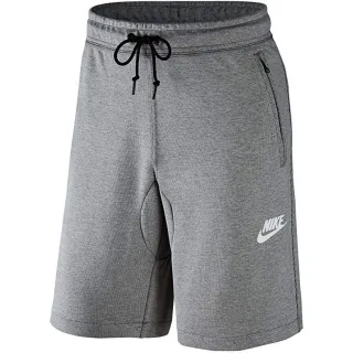 Nike Herren Fleece Shorts Grau mit Reißverschlusstaschen