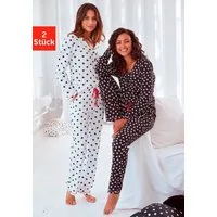 Vivance Dreams by Lascana Pyjama (Packung, 4 tlg., 2 Stück) mit großen Punkten und Sternen
