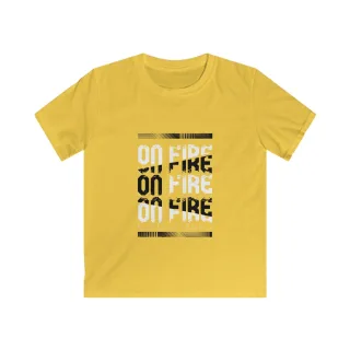 COVRZ Kinder-T-Shirt Feuerwehr Anthrazit XS