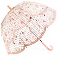 DJECO Stockregenschirm Kinderregenschirm Ballerina transparent Ø70 cm, Einklemmschutz