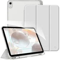 Fintie Tablet-Hülle für iPad 11 Generation 11'' 2025 (A16), iPad 10 Generation 10.9'' 2022, mit Schutzfolie-ultradünne transparente Rückseite Case mit Stifthalter