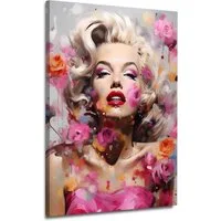 Artedinoi Leinwandbild Marilyn Pop Art abstrakt Leinwandbild Wandbild Kunstdruck XL Deko, Marilyn Monroe, abstraktes Porträt