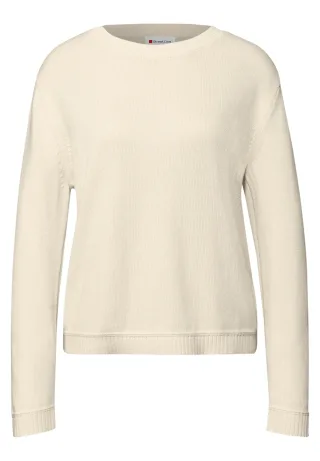 Street One - Basic Pullover soft beige - Gr. - 38