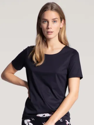 CALIDA - WOMEN Shirt short-sleeve dark lapis blue - Gr. - XS