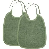 Meyco Baby Lätzchen Forest Green, (100% Baumwolle, 2-St., 25x34cm - 2-Pack), 25x34cm - 2-Pack