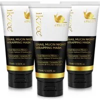 P-Beauty Cosmetic Accessories Gesichtsmaske Nachtmaske Gesicht Snail Mucin Kollagen Maske Night Wrapping Mask, 3-tlg., Gesichtspflege, Gesichtsmaske, Snail, Nachtmaske