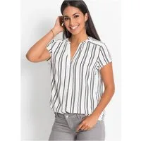 bonprix Kurzarmbluse Regular Fit, für Businessmode, aus Viskose, feminin gestaltet