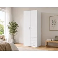 Home affaire Kleiderschrank Space Drehtürenschrank, Aufbewahrung Kasten Schrank Stauraum Breite 78, 115,8 oder 154 cm, mit je 3 Schubkästen, innen Einlegeböden