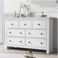 STILVORA Sideboard mit Schubladen,Aufwahrungsschrank Kommode mit verstellbaren Mittelfuß (Kaffee Bar Schrank, Kapazität Esszimmer Schrank, Buffet, Kommode, 1 St., 7 Schubladen), elegantes Design, aus Spanplatte