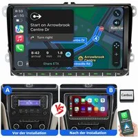ESSGOO Für VW Golf 5 6 Plus Touran Tguan Caddy Passat Carplay Android Auto Autoradio (Carplay Android Auto Bluetooth FM AM RDS)