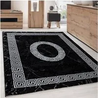 Carpettex Designteppich Mäander-Design, Läufer, Höhe: 6 mm, Modern Kurzflor Teppich Wohnzimmer Mäander Design Pflegeleicht