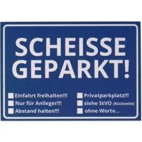 FTWdesign Notizblock Die Scheisse Geparkt! Notizzettel mit StVO für Windschutzscheibe im