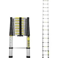 Clanmacy Teleskopleiter Teleskopleiter Stehleiter Mehrzweckleiter Alu 4,4m Anlegeleiter